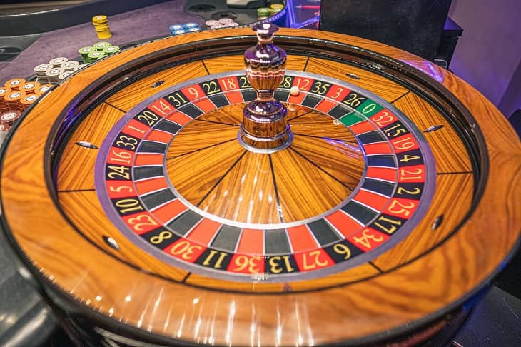 Casino roulette wheel